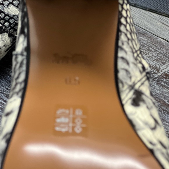 Coach Elisa Leather Ankle Bootie Boots In Faux Snakeskin and COACH Logo Buckle. - Picture 9 of 13